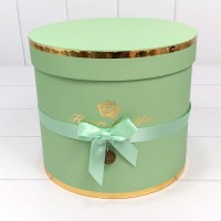 Коробки Цилиндр Набор 1/5 22,5*19,5 "Flowers for you" Светло-зелёный 1/8 Арт: 7215009/1905 