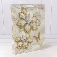 Пакет подарочный с блёстками "Цветы" (микс 202) 32*45*12 230г 1/20 1/120 Арт: 000202A - Пакет подарочный с блёстками "Цветы" (микс 202) 32*45*12 230г 1/20 1/120 Арт: 000202A