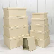 Коробки Прямоугольные Набор 1/10 34*26*15,3 Бежевый 1/6 Арт: 721604/1900 - Коробки Прямоугольные Набор 1/10 34*26*15,3 Бежевый 1/6 Арт: 721604/1900