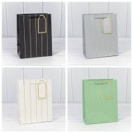 Пакет подарочный с тиснением "Полосы" (микс) 18*23*10 210г 1/20 1/360 Арт: 000490E - Пакет подарочный с тиснением "Полосы" (микс) 18*23*10 210г 1/20 1/360 Арт: 000490E