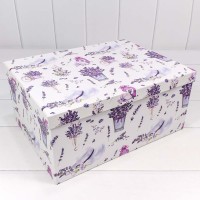 Коробки Прямоугольные Набор 1/10 34*26*15,3 "Лаванда на белом фоне" 1/6 Арт: 721604/1832