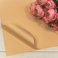 Плёнка в листах 60*60 (20 шт.) матовая "Корейская" 55мкм Абрикосовый 1/60 Арт: 1698/6024