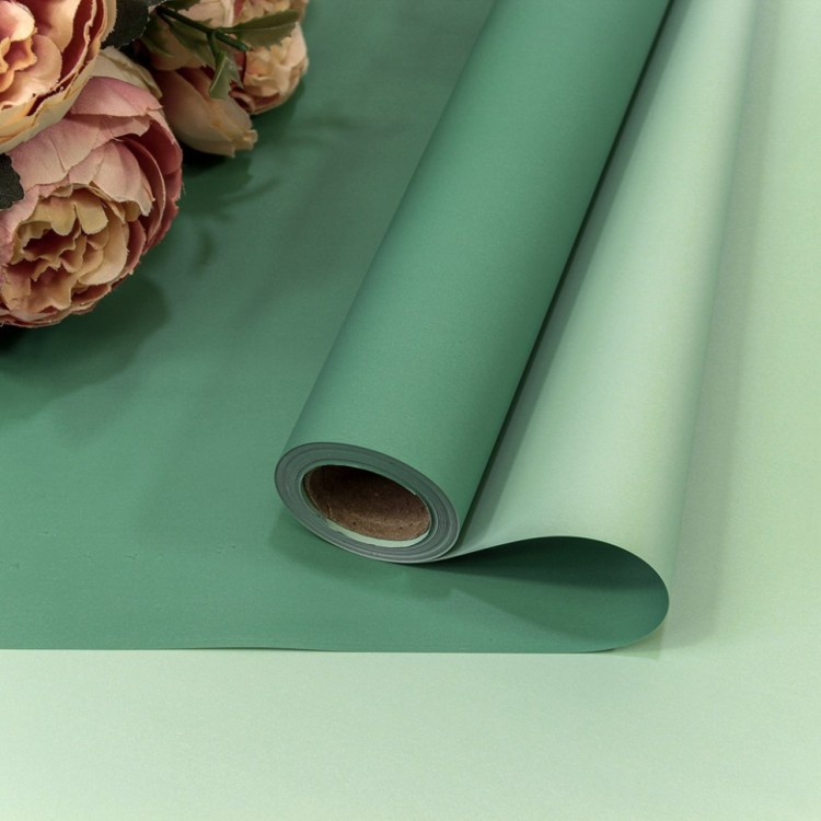 Плёнка 0,58*10м матовая двухсторонняя 60мкм Синевато-зелёный/Умеренно-зелёный 1/30 Арт: 1604/556