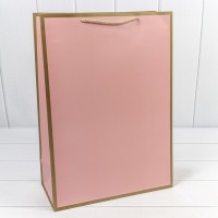 Пакет подарочный "Золотая рамка" Розовый 32*45*15 210г 1/12 1/120 Арт: 300850A/13