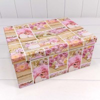 Коробки Прямоугольные Набор 1/10 34*26*15,3 "Коллаж с розами" 1/6 Арт: 721604/1490