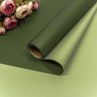 Плёнка 0,58*10м матовая двухсторонняя 60мкм Травяной/Салатовый 1/30 Арт: 1604/2410