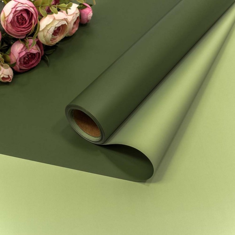 Плёнка 0,58*10м матовая двухсторонняя 60мкм Травяной/Салатовый 1/30 Арт: 1604/2410