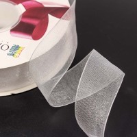 Лента Органза 2,5см*100ярд Жемчужно-белый 1/13 1/52 Арт: 559-25/1042