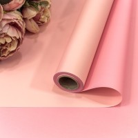 Плёнка 0,58*10м матовая двухсторонняя 65мкм Персиковый/Розовый 1/30 Арт: 1604/2337