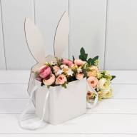 Коробка Сборная 18*9,5*31 "Зайка" Белый 1/10 1/80 Арт: 720796/1 - Коробка Сборная 18*9,5*31 "Зайка" Белый 1/10 1/80 Арт: 720796/1