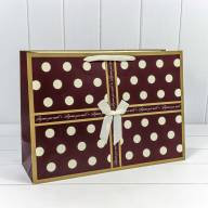 Пакет подарочный &quot;Горошек&quot; (микс) 45*32*15 230г 1/20 1/120 Арт: 300148AA - Пакет подарочный "Горошек" (микс) 45*32*15 230г 1/20 1/120 Арт: 300148AA