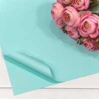 Плёнка в листах 60*60 (20 шт.) матовая "Корейская" 55мкм Голубой 1/60 Арт: 1698/636