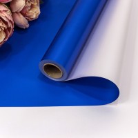 Плёнка 0,58*10м двухсторонняя 60мкм Синий/Серебристый 1/30 Арт: 1604/286