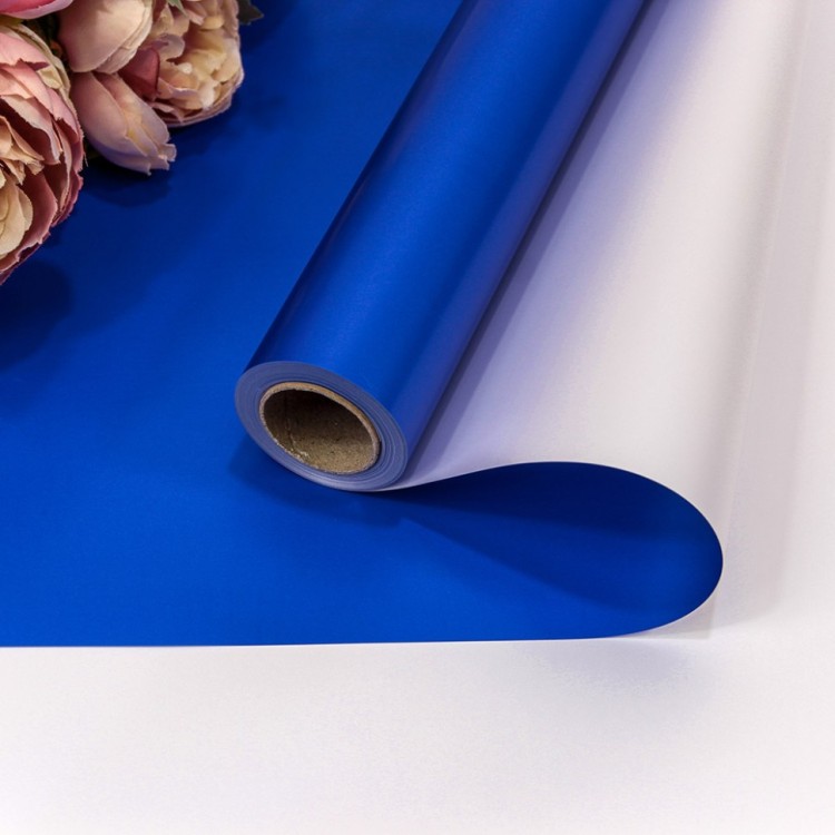 Плёнка 0,58*10м двухсторонняя 60мкм Синий/Серебристый 1/30 Арт: 1604/286