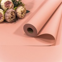 Плёнка 58см 800г матовая "Корейская" 55мкм Розовый-2337 1/12 Арт: 1838/2337