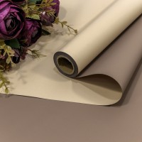 Плёнка 0,58*10м матовая двухсторонняя 60мкм Серовато-бежевый/Бледно-коричневый 1/30 Арт: 1604/2310