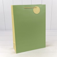 Пакет подарочный матовый Бледно-зелёный 30*41,5*12 210г 1/20 1/80 Арт: 000280A/2