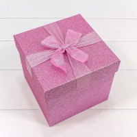 Коробки Куб Набор 1/6 20*20*18,3 "Блеск" Розовый 1/12 Арт: 7308019/10043