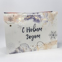 Пакет подарочный с тиснением "Новый год" (550) 55*40*20 210г 1/20 1/80 Арт: 300550TA