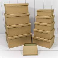 Коробки Прямоугольные Набор 1/10 34*26*15,3 Крафт 1/6 Арт: 721604/1296 - Коробки Прямоугольные Набор 1/10 34*26*15,3 Крафт 1/6 Арт: 721604/1296