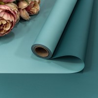 Плёнка 0,58*10м матовая двухсторонняя 60мкм Серо-голубой/Зеленовато-синий 1/30 Арт: 1604/2213