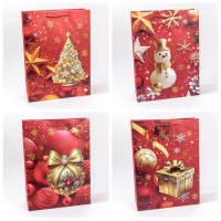 Пакет подарочный "Новый год" (микс 555) 31*42*12 210г 1/20 1/120 Арт: 300555A