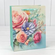 Пакет подарочный "Цветы" (микс 225) 26*32*10 210г 1/20 1/240 Арт: 000225C - Пакет подарочный "Цветы" (микс 225) 26*32*10 210г 1/20 1/240 Арт: 000225C