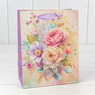 Пакет подарочный "Цветы" (микс 225) 26*32*10 210г 1/20 1/240 Арт: 000225C - Пакет подарочный "Цветы" (микс 225) 26*32*10 210г 1/20 1/240 Арт: 000225C