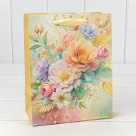 Пакет подарочный "Цветы" (микс 225) 26*32*10 210г 1/20 1/240 Арт: 000225C - Пакет подарочный "Цветы" (микс 225) 26*32*10 210г 1/20 1/240 Арт: 000225C