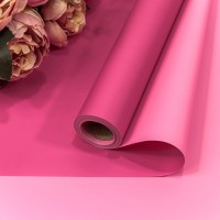 Плёнка 0,58*10м матовая двухсторонняя 60мкм Тёмно-розовый/Розовый 1/30 Арт: 1604/213