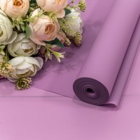 Плёнка 0,59*34м 900г матовая однотонная 55мкм Сиреневый-6078 1/6 1/12 Арт: 90057/6078