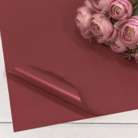 Плёнка в листах 55*55 (20 шт.) матовая "Корейская" 65мкм Красно-коричневый 1/60 Арт: 1698/704