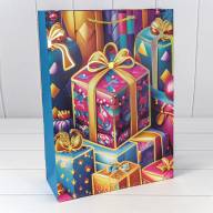 Пакет подарочный &quot;Новый год&quot; (микс 425) 30*41,5*12 210г 1/20 1/120 Арт: 300425A - Пакет подарочный "Новый год" (микс 425) 30*41,5*12 210г 1/20 1/120 Арт: 300425A