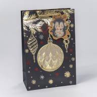 Пакет подарочный Крафт с тиснением "Новый год" (микс 436) 20*30*10 170г 1/20 1/240 Арт: 300436K - Пакет подарочный Крафт с тиснением "Новый год" (микс 436) 20*30*10 170г 1/20 1/240 Арт: 300436K