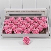 Декоративный цветок-мыло "Большая роза" Тёмно-розовый 6,5*7 25шт. 1/20 Арт: 420053/15