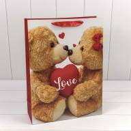 Пакет подарочный "Мишки с сердцами" (микс) 31*42*12 210г 1/20 1/120 Арт: 00016A - Пакет подарочный "Мишки с сердцами" (микс) 31*42*12 210г 1/20 1/120 Арт: 00016A