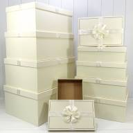 Коробки Прямоугольные Набор 1/10 53*43*26 с бантом Бежевый 1/1 Арт: 721317/2 - Коробки Прямоугольные Набор 1/10 53*43*26 с бантом Бежевый 1/1 Арт: 721317/2