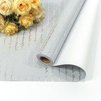 Плёнка 0,57*10м матовая с серебристой печатью 65мкм Серый/Белый 1/30 Арт: 1636/1