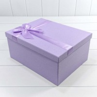 Коробки Прямоугольные Набор 1/10 34*26*15,3 "Бант" Сиреневый 1/4 Арт: 721604/0031