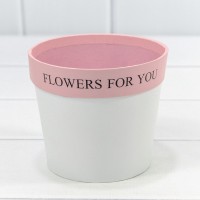 Коробка "Ваза для цветов" 10,5*12 "Flowers For You" Белый 1/10 1/120 Арт: 720790/1 6