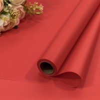 Плёнка 0,58*10м матовая "Корейская" 55мкм Красный-3546 1/30 Арт: 1638/3546