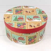 Коробки Круглые Набор 1/3 25,5*11,5 "Merry Christmas" 1/12 Арт: 7302245/1691