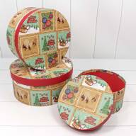 Коробки Круглые Набор 1/3 25,5*11,5 &quot;Merry Christmas&quot; 1/12 Арт: 7302245/1691 - Коробки Круглые Набор 1/3 25,5*11,5 "Merry Christmas" 1/12 Арт: 7302245/1691