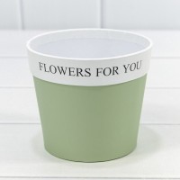 Коробка "Ваза для цветов" 10,5*12 "Flowers For You" Бледно-зелёный 1/10 1/120 Арт: 720790/4 1