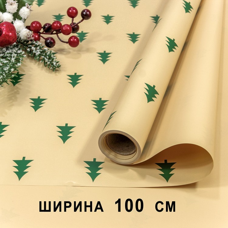 Плёнка для упаковки 1*10м "Новогодняя"-321 65мкм 1/20 Арт: 1732/1