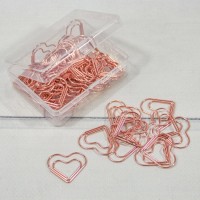 Скрепки декоративные фигурные набор (48 шт.) 2,9*1,8 "Heart Note" Бронзовый 1/12 1/240 Арт: 000783/1