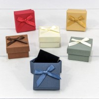 Коробка Квадратная 5*5*3,2 с бантиком (микс 1) 1/24 1/1440 Арт: 614-5/5