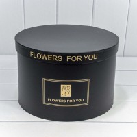 Коробки Круглые Набор 1/5 32*21 "Flowers For You" Чёрный 1/6 Арт: 7202400/1