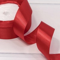 Лента Атласная Сатин 2,5см*25ярд Красный 1/5 1/300 Арт: 562-25/26