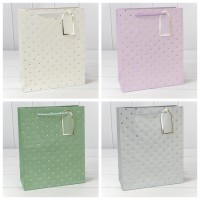 Пакет подарочный с тиснением "Сердечки" (микс 2) 26*32*12 210г 1/20 1/240 Арт: 000545C